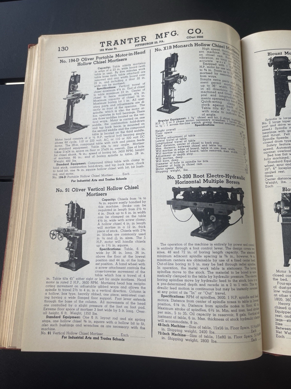 Tranter MFG CO Pumps, Machinery, Shop Equipment Catalog 46 Hardcover Pittsburgh
