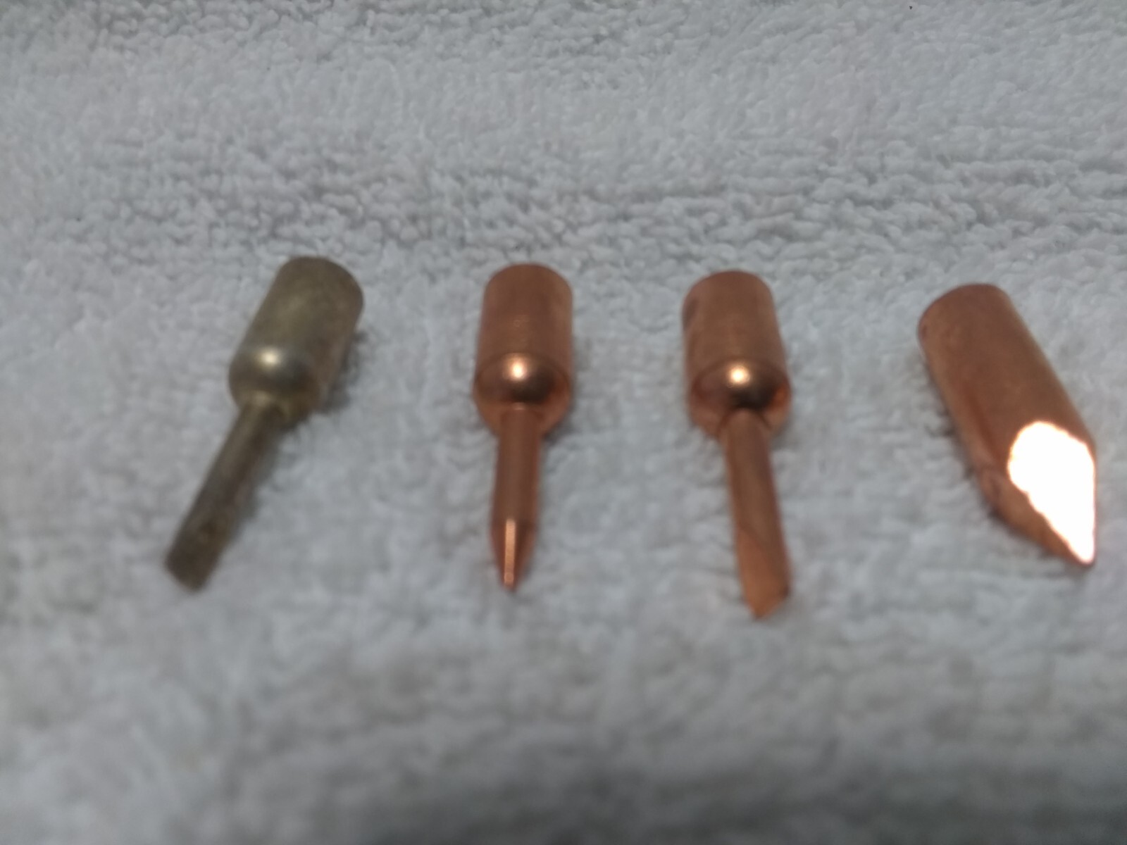 4 Copper Solder Iron Tips Brazing Tools Electrical Engineering Great Vintage