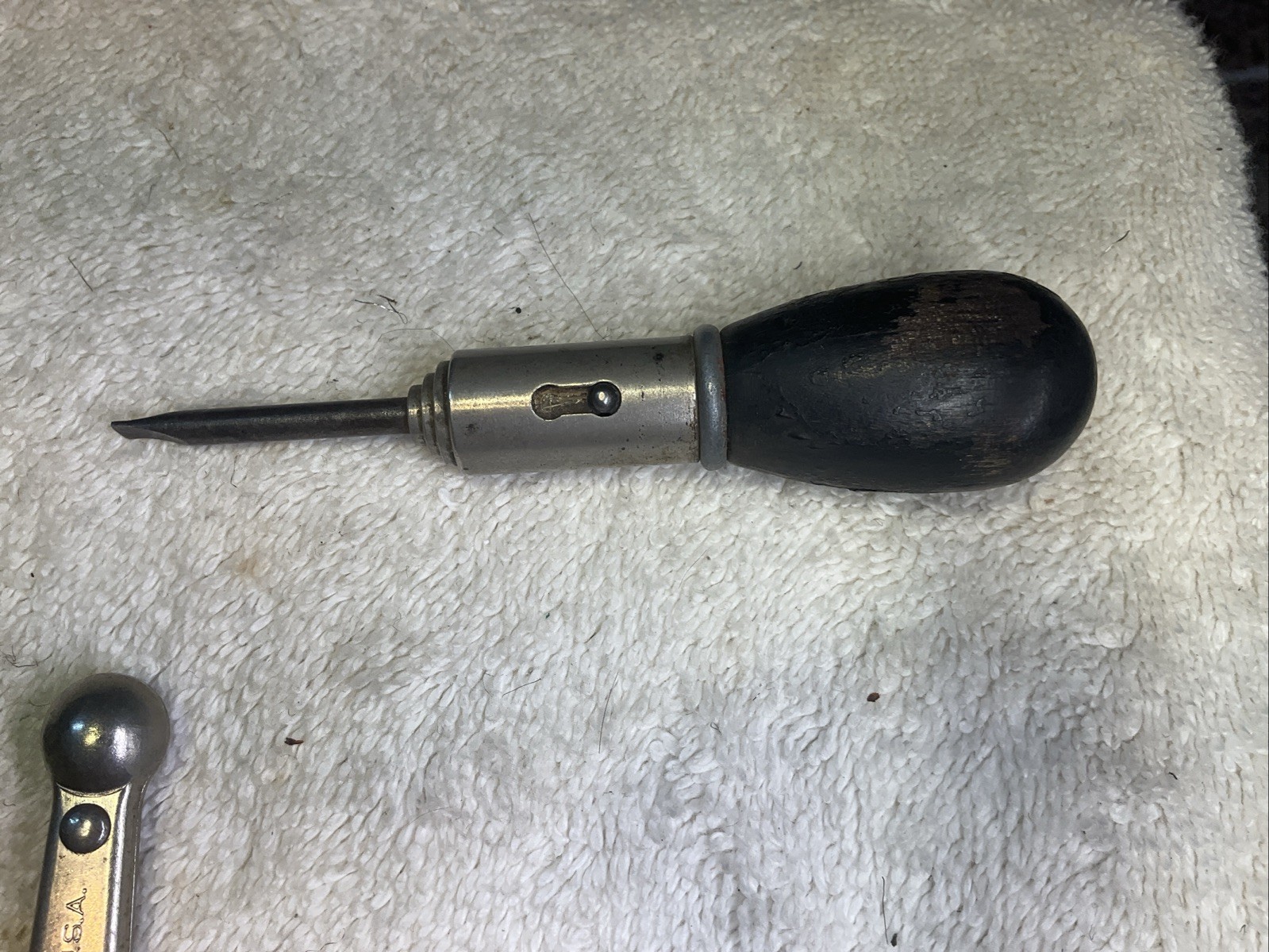 Lot Of 7 VINTAGE Stanley Yankee North Bros Ratcheting Screwdrivers W/Bits
