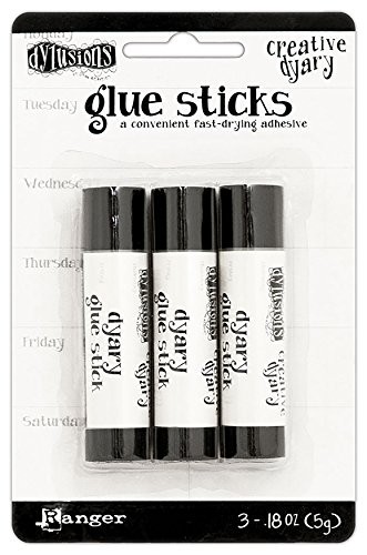 Ranger Dylusions Creative Dyary Mini Glue Sticks 3/Pkg,Glue Guns & Sticks
