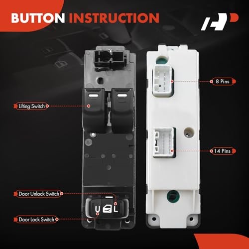 Front Driver Side Master Power Window Switch Compatible with Chevrolet
