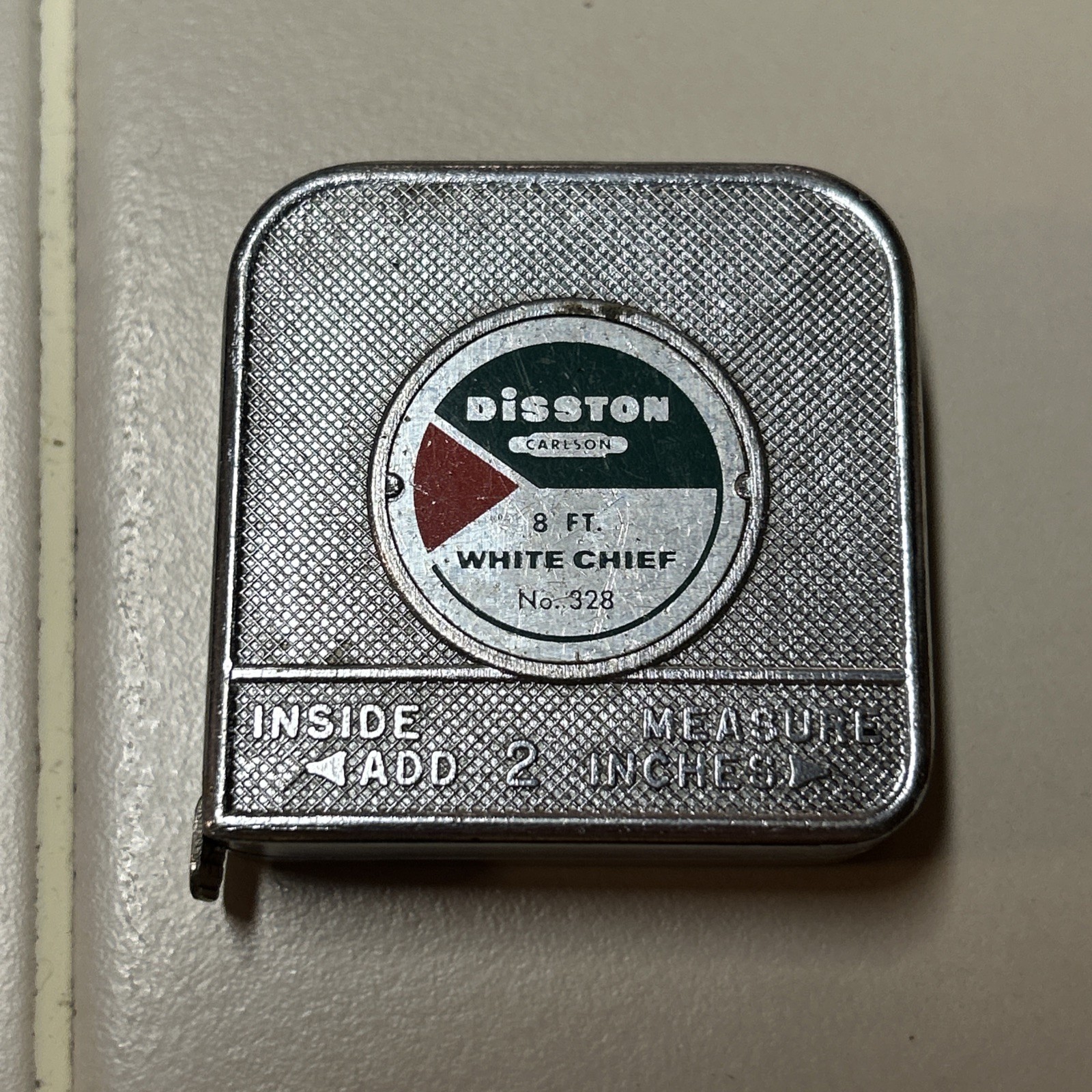 Disston /Carlson White Chief 8’ Engineers Tape Measure No. 328 TE. H.K. Porter