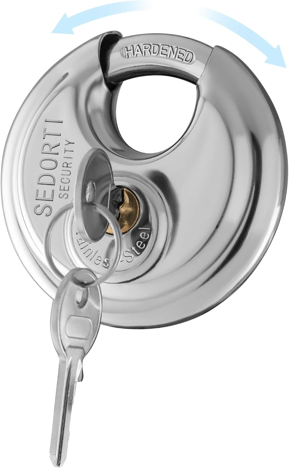 10-Pack Keyed Alike Disc Padlocks, 2-3/4″ Stainless Steel, Waterproof & Rustproo