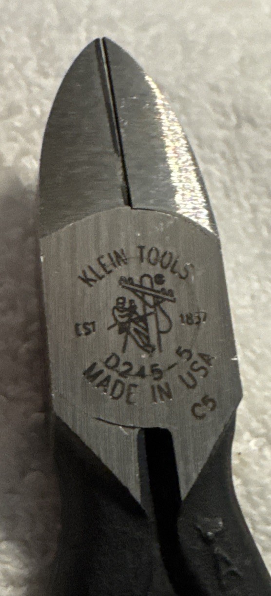 5” cutter Klein Tools D245-5 Diagonal-Cutting Pliers Tapered Nose mint tool USA