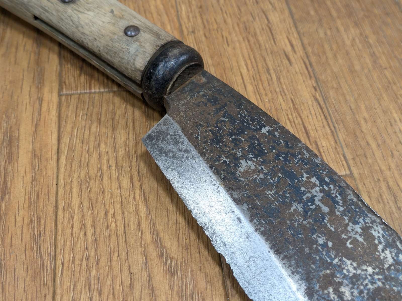 DAMAGED Japanese vintage Carpentry Tool NATA AXE ONO Woodworking 178/375mm TW466