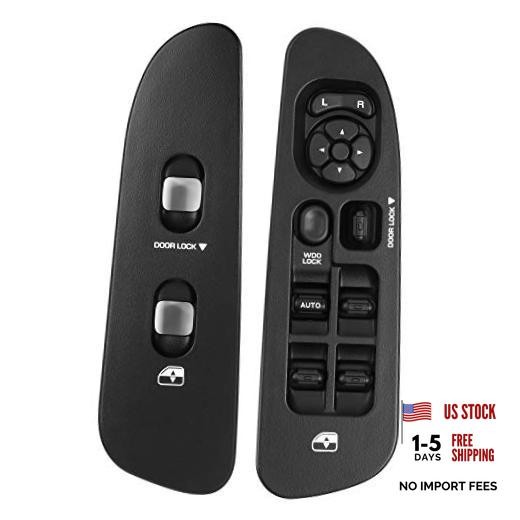 Master Power Window Switch and Bezel Driver Side and Window Bezel Black