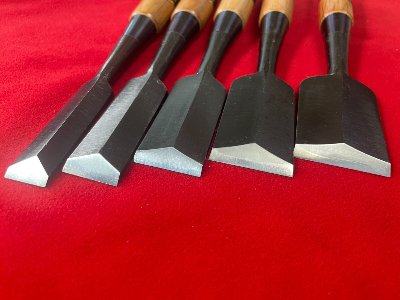 Japanese chisel dovetail chisels Shinogi nomi 鎬鑿 Set of 10 羽生康