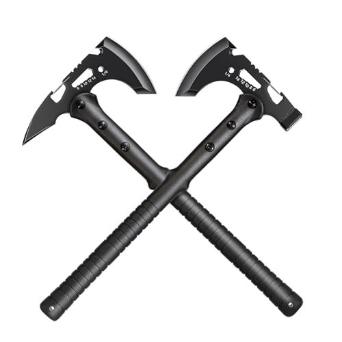 Multipurpose Camping Axes & Tomahawk Hatchet Set – Carbon Steel, 2 Pack, Sheath
