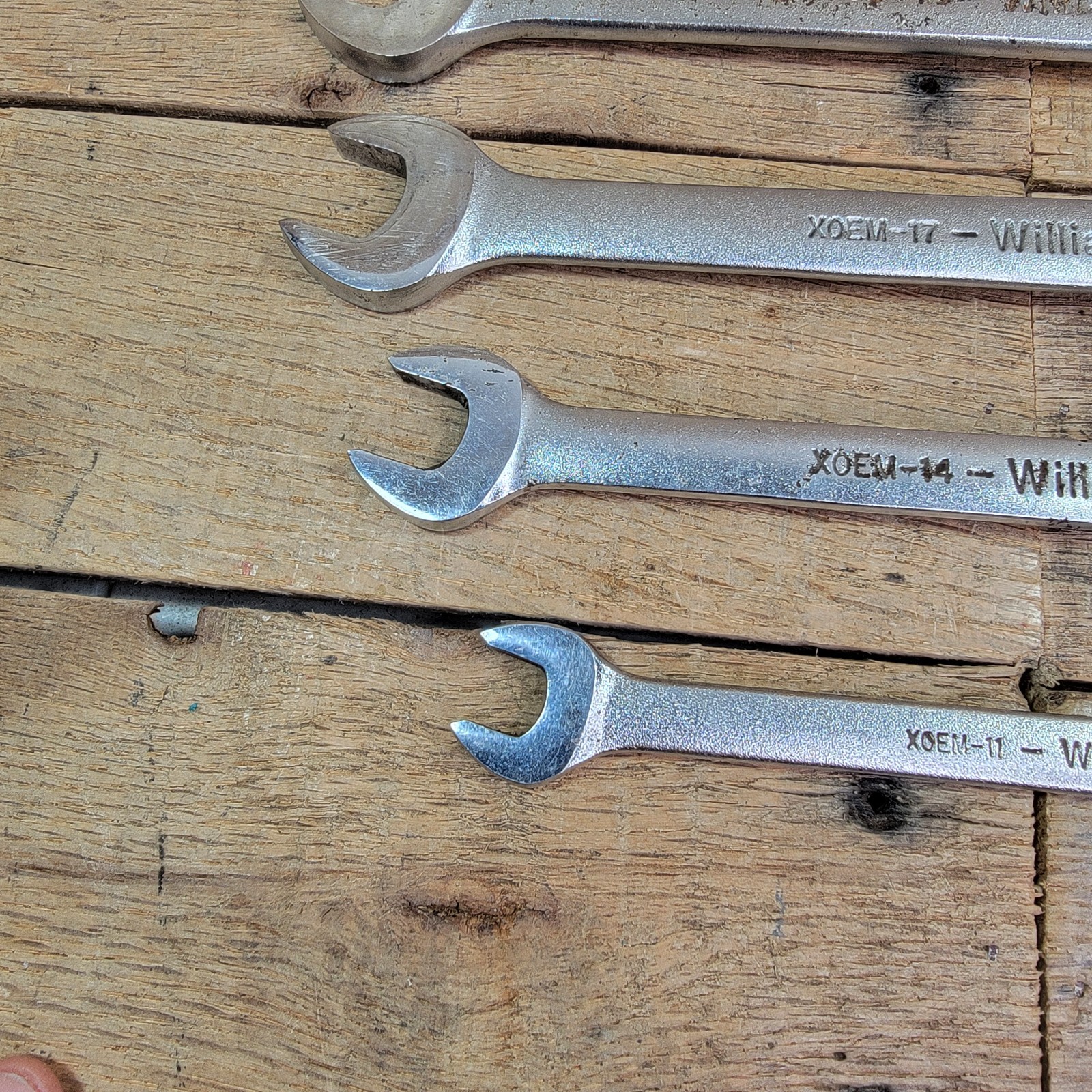 4 WILLIAMS 12 POINT COMBINATION WRENCHES SUPERTORQUE 11mm 14mm 17mm 19mm
