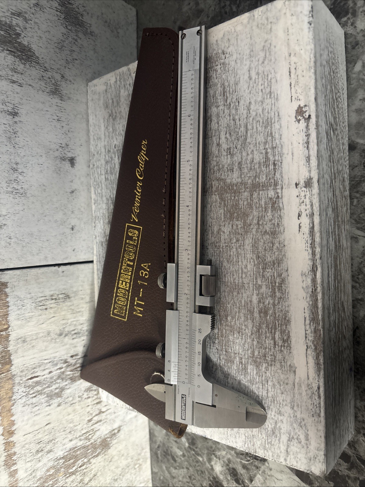 Vintage Modern Tools MT-13A Vernic Caliper 7”Hardened Stainless Precision Japan