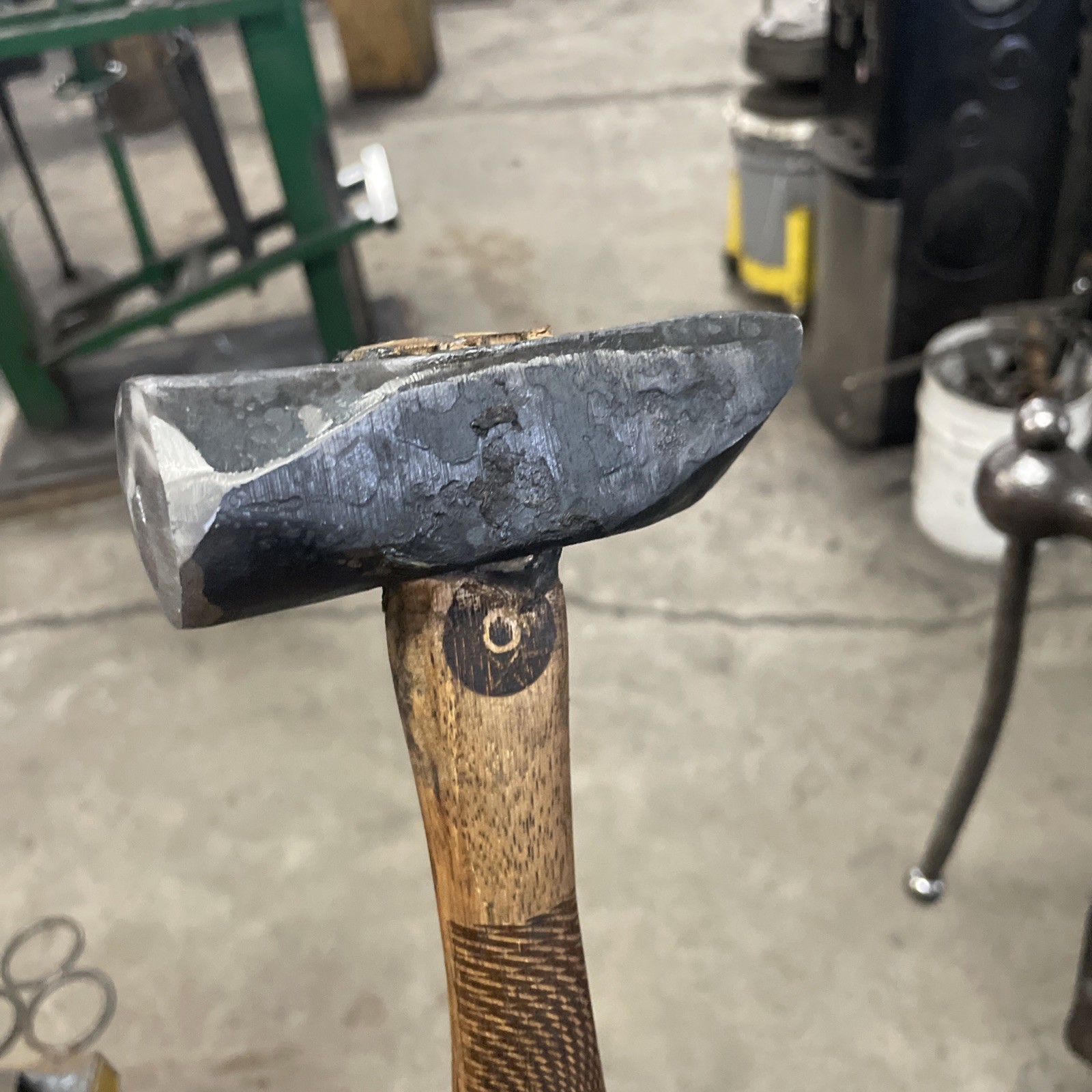 Rare Left Facing Diagonal Peen Forging Hammer/ 4140 Steel US Hand Forged 2Lb 6Oz