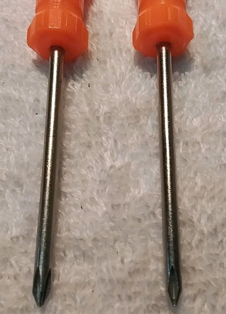 2pc STANLEY #0 PHILLIPS POCKET CLIP SCREWDRIVER “ORANGE ” USA 🇺🇸