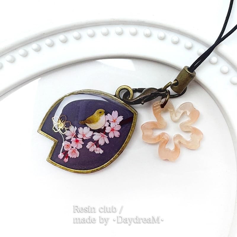 Ing Kawamoto [Resin Club] Cherry Blossoms and Japanese Bush Warbler