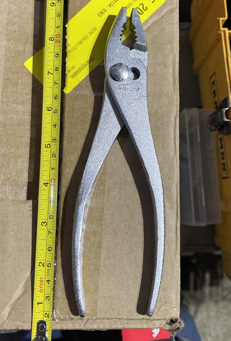 KAL Tools Japan 8″ Slip Joint Pliers KAL-278 Knurled Handles
