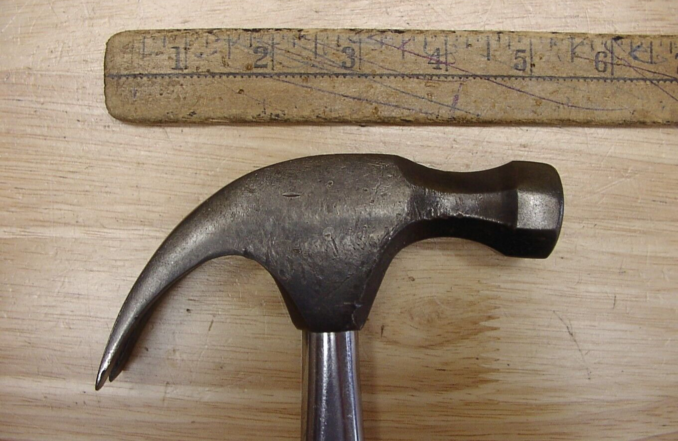 Vintage True Temper Rocket Curved Claw Steel Handle Hammer,Brown,1lb.7.8oz,VGC!