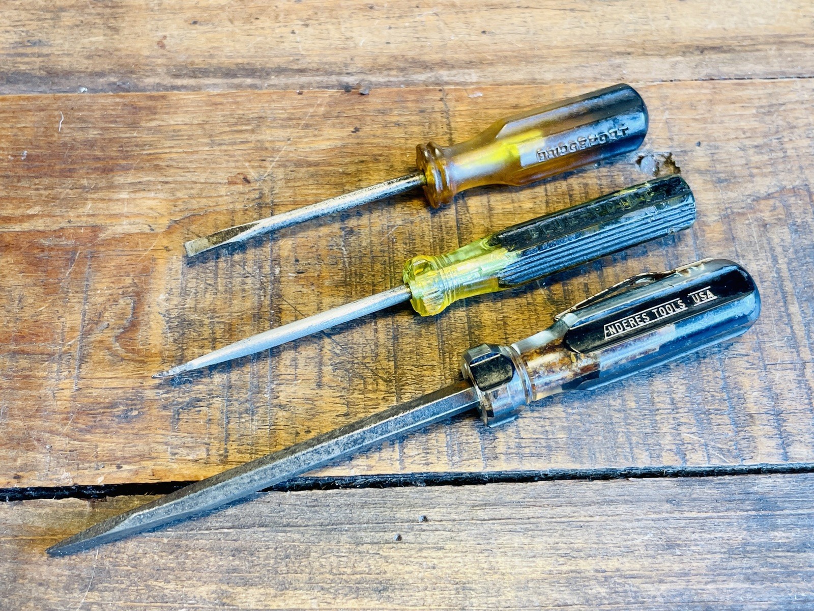Vintage Miniature Screwdrivers Slotted Enderes Blue-Point Bridgeport Pocket USA