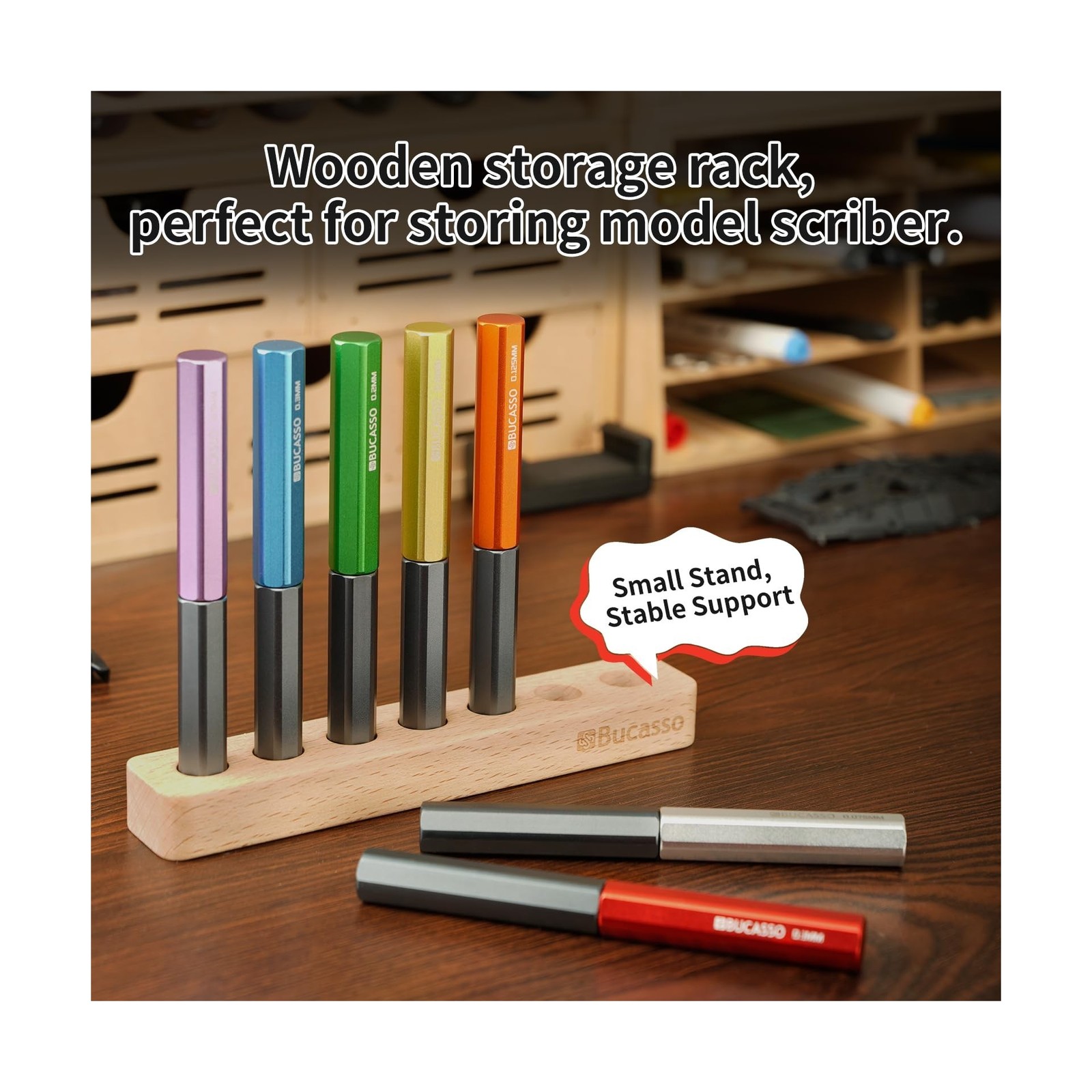 Model Scriber, 7-Piece Tungsten Steel Blade Scribing Tool Set 0.075/0.1/0.125…