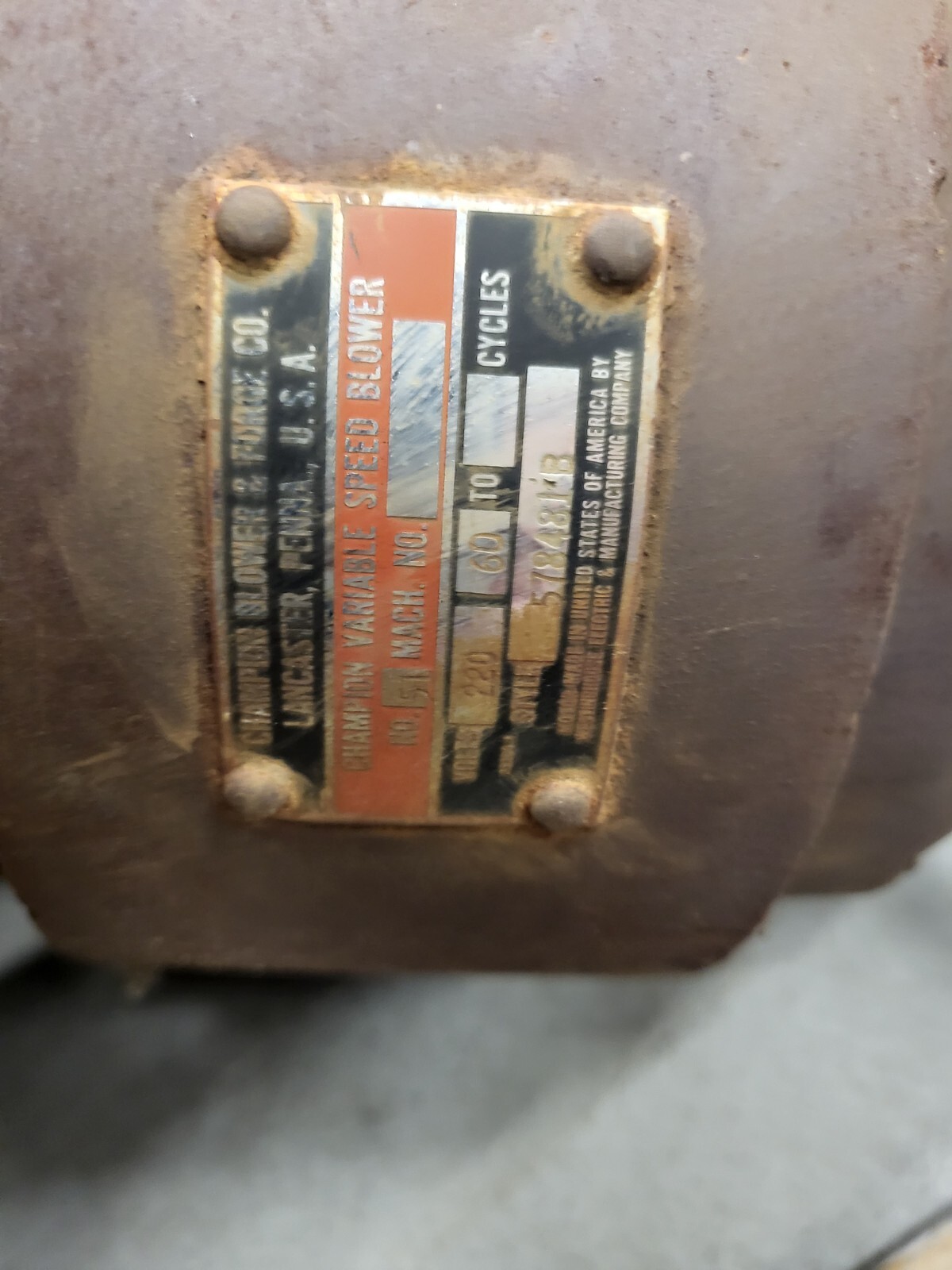 RARE Antique Champion Blower & Forge No. 51, Motor Rheostat Regulator Blacksmith