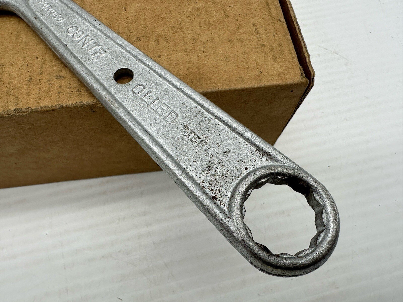 Vintage Auto Kit #100 Controlled Steel Made In USA Combination Wrench 7/8 3/4”