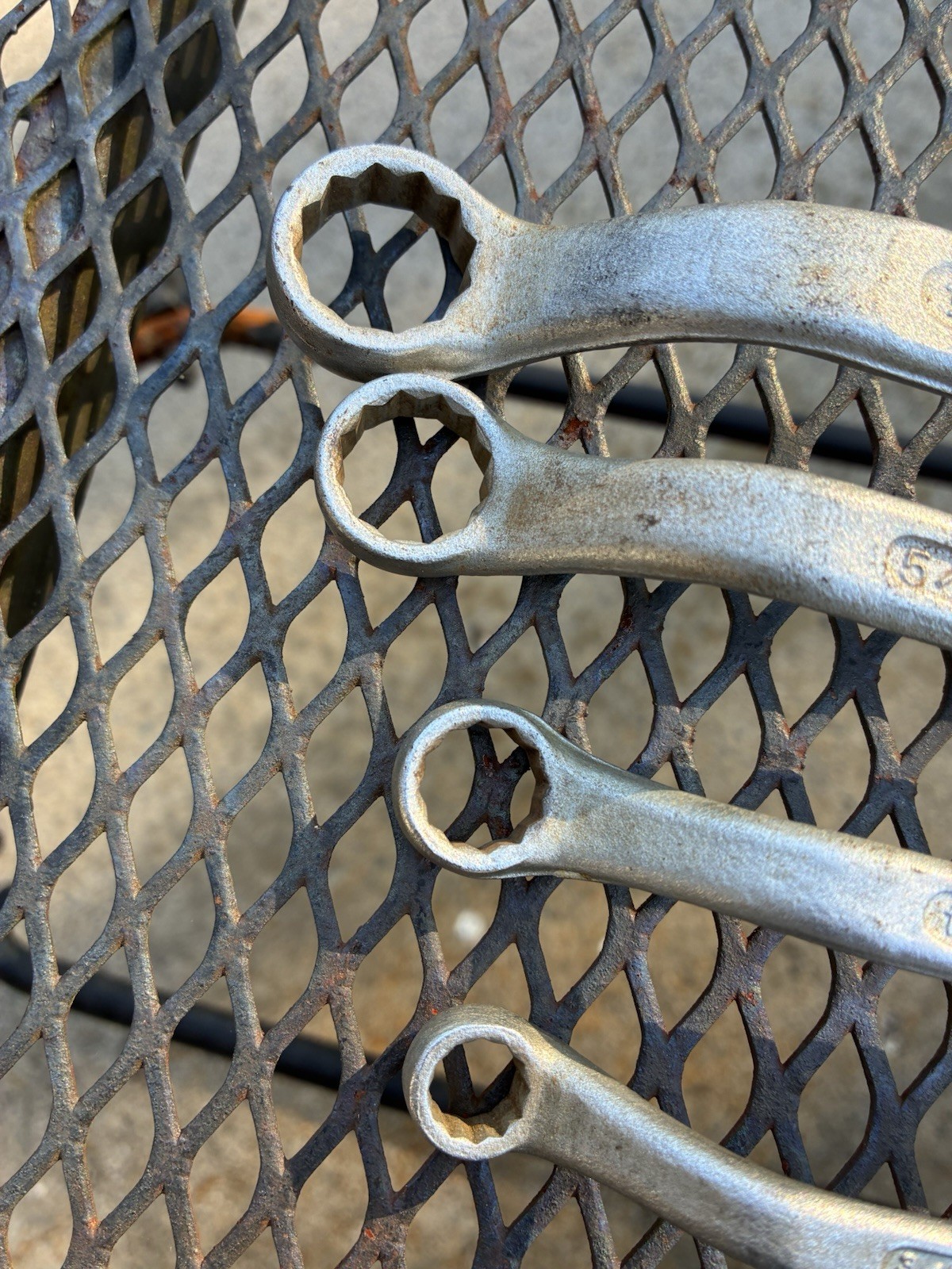 Vintage Barcalo Box End 4pc Wrench Set With Clip 3/8” to 7/8”, Made In USA