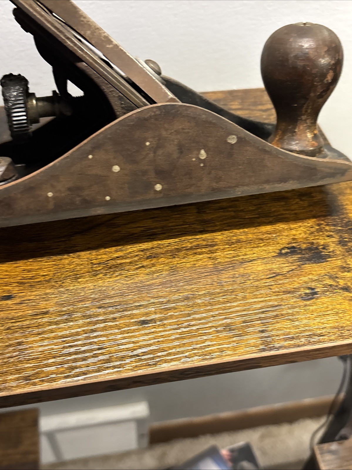 Early Vintage Stanley Bailey No 4 1/2 Smoothing Carpenters Wood Plane
