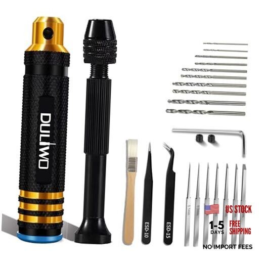 Model Kit with Scribing Tools, Pin Vise Hand Drill Set, Tweezers, Brushes for