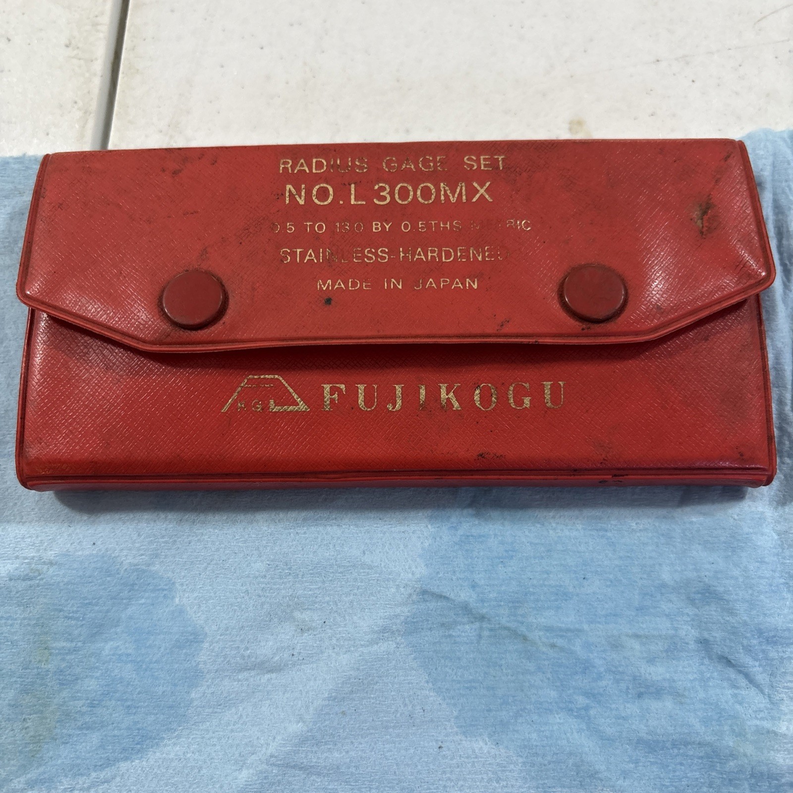 “Rare” FUJIKOGU No.L300MX Radius Gage Set Stainless Hardened Made In Japan