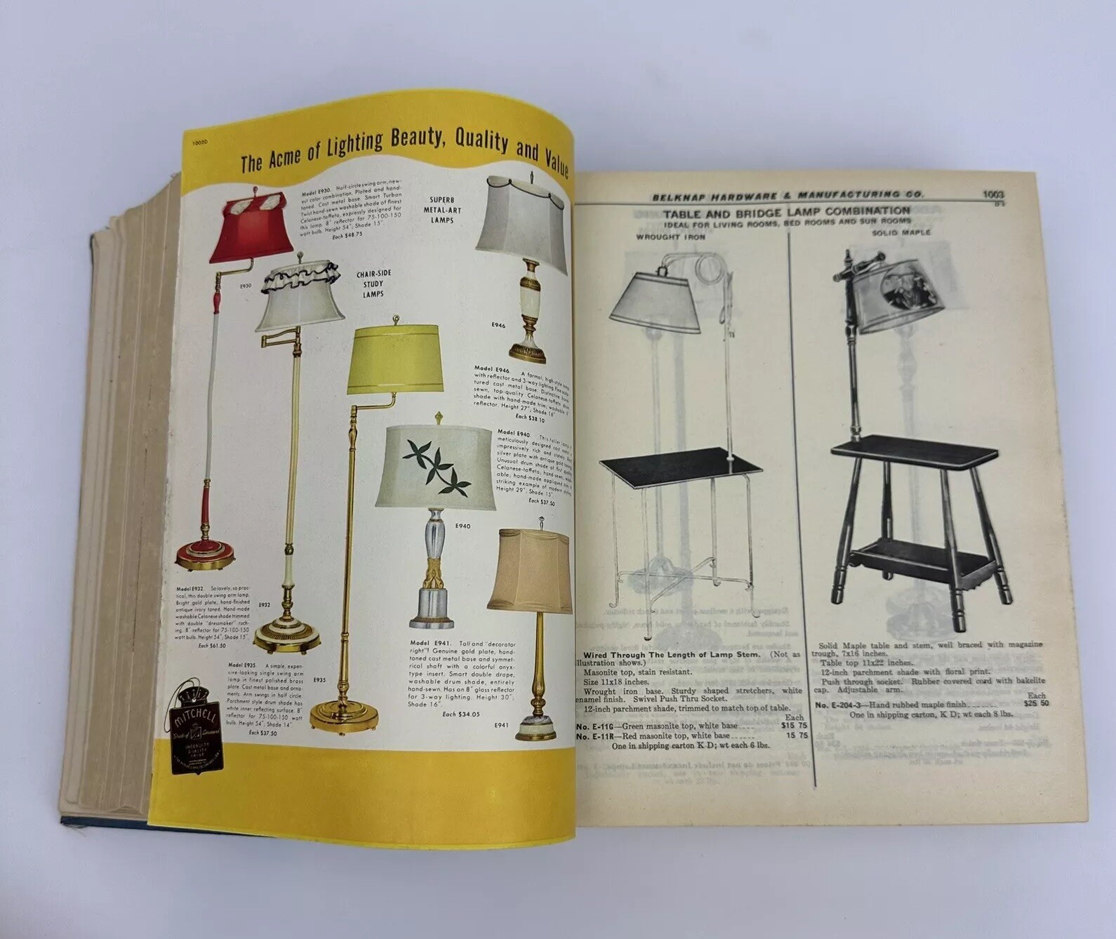 Vtg Belknap Catalog Bluegrass KY 1950 Issue No.111 / Order Form Hardware Tools
