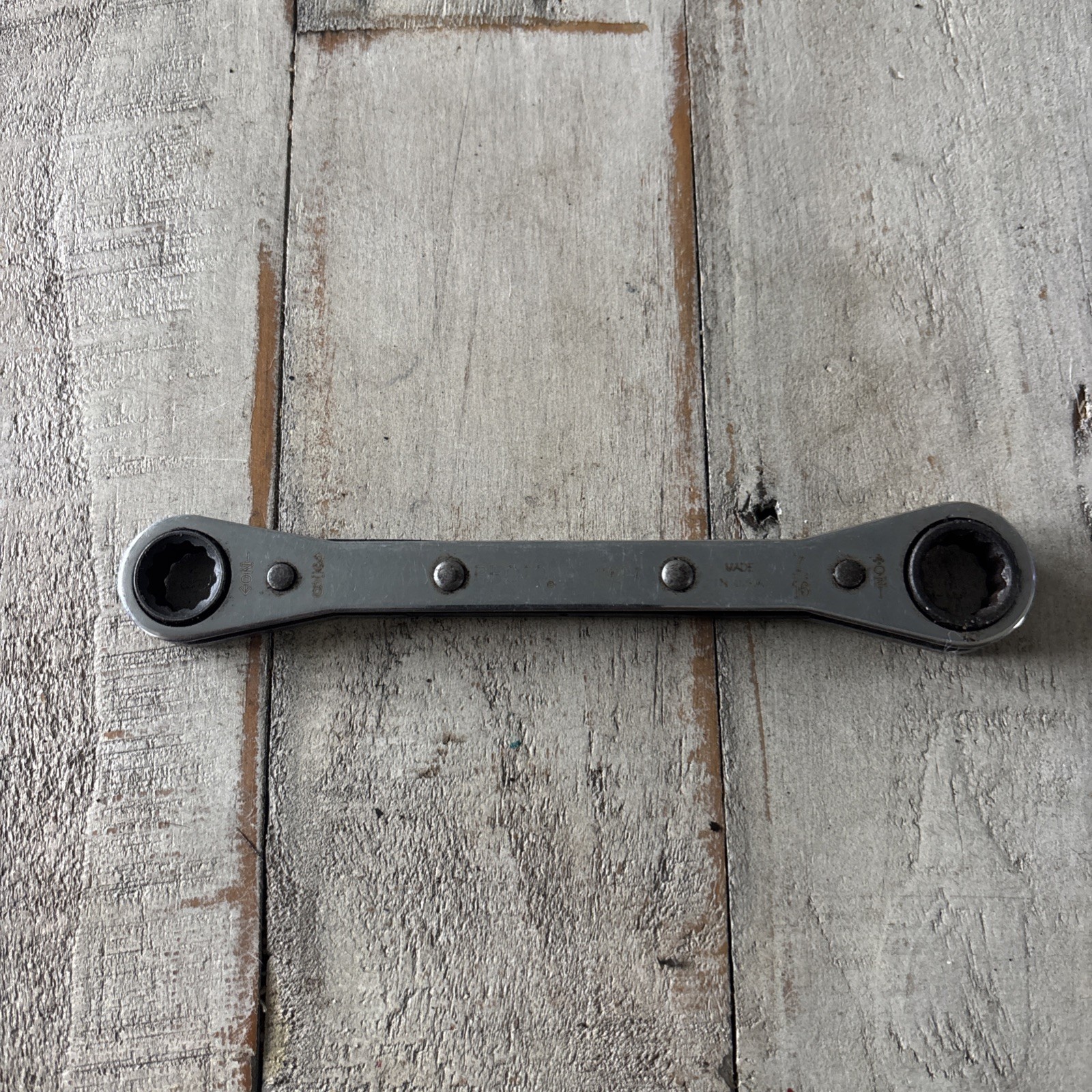 PROTO 1192T-A Ratcheting Double Box End Wrench 3/8″ x 7/16″ – 12 Point USA