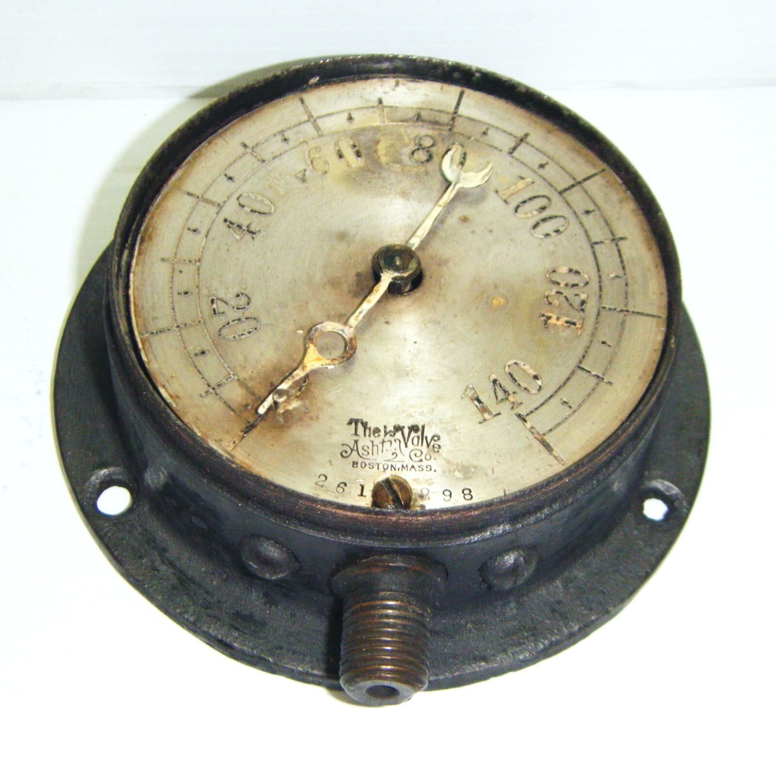 Vintage/Antique 1914 – The Ashton Valve Co. 4 in. Pressure Gauge No. 261 298