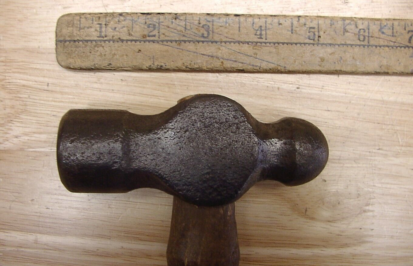 Vintage Unbranded Ball Peen Hammer,2lbs.1.9 oz,4-11/16″Head,VGC,R&R Patina,L@@K!