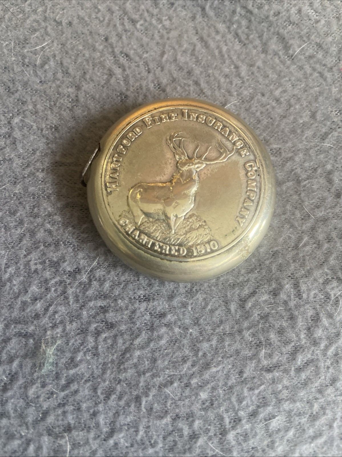 Hartford Fire Insurance Co. Antique Tape Measure Historical Small Antique