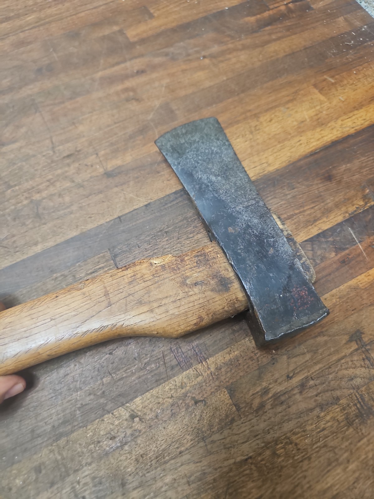 R84- Older modification FALLS CITY head to mortise type axe 3 lb 3 oz