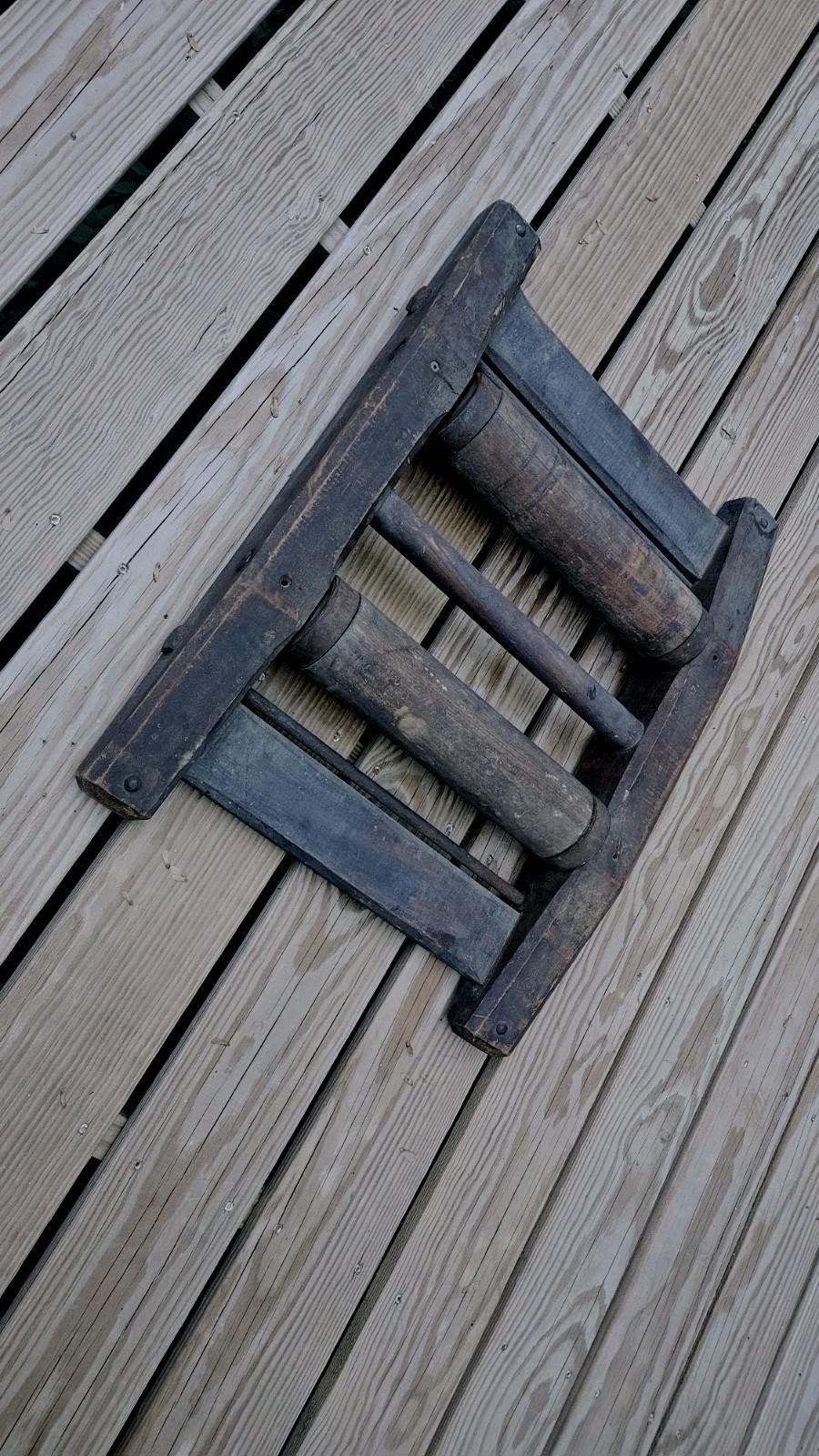 Antique Late 1800s Railroad Track/ Sawmill Lumber Roller-Double Unit- Rare Piece