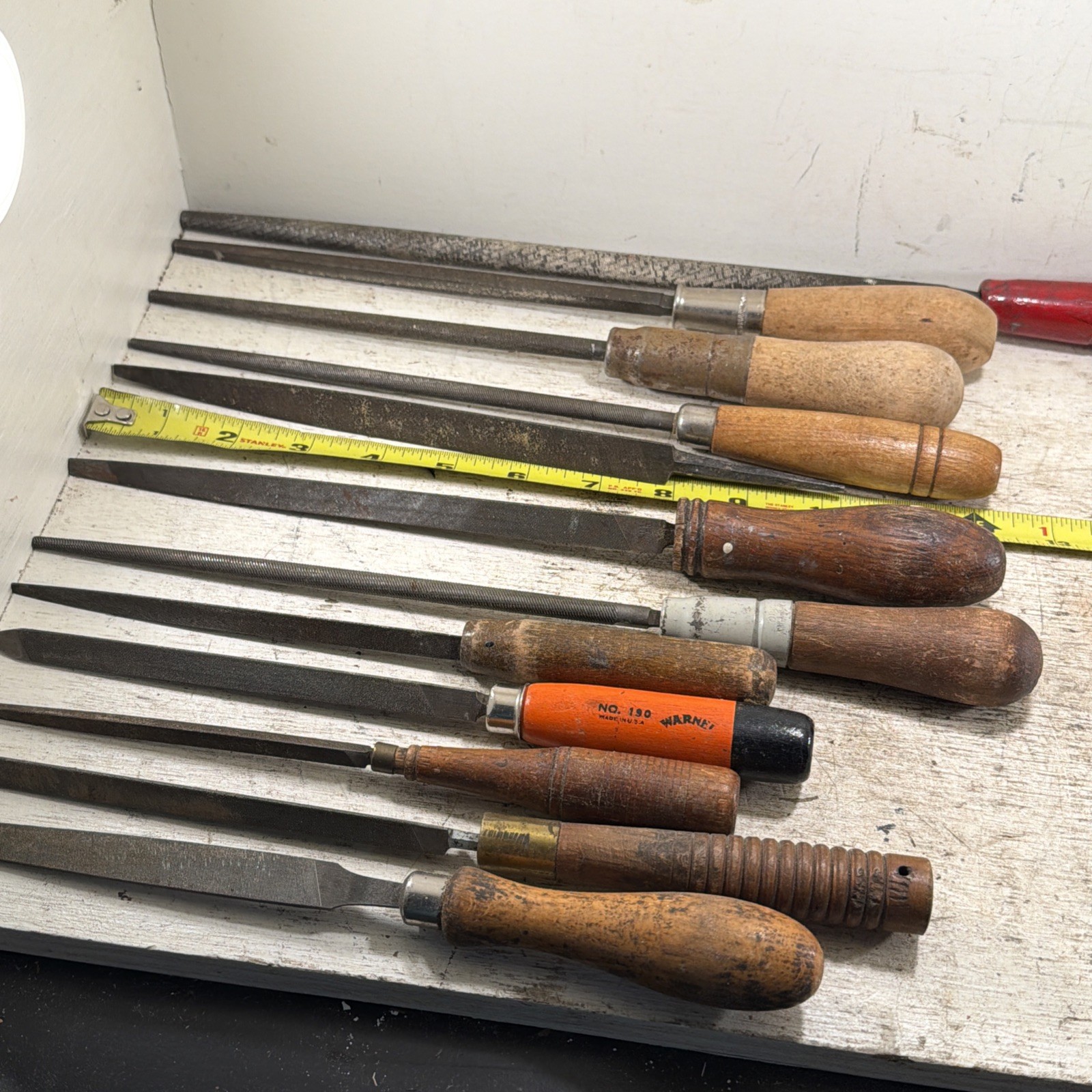 12-Antique Vintage Tools Metal MACHINIST BLACKSMITH Files Rasps Wood Nicholson