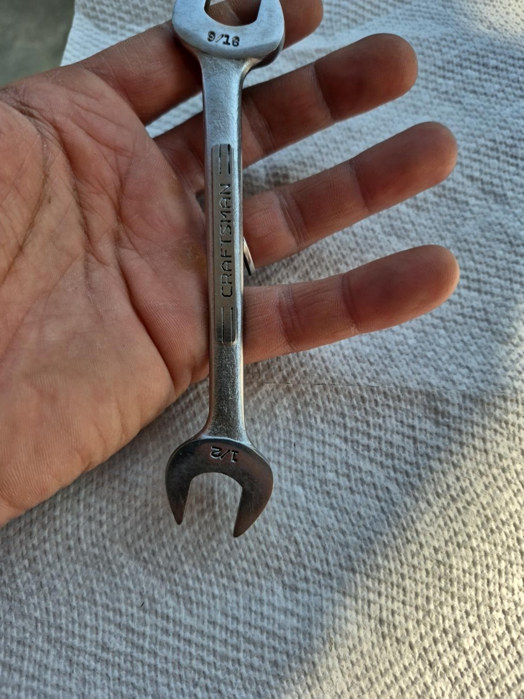 Vintage Craftsman 1/2 x 9/16 Double Open End Wrench =V= Forged USA