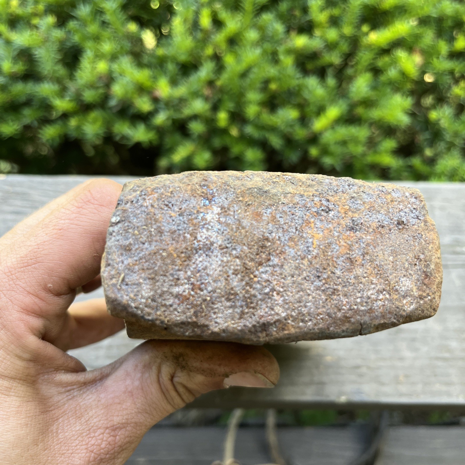Antique Old Rare 3-1/2 Lb Axe Head Wide Tool Unknown USA * Cracked*