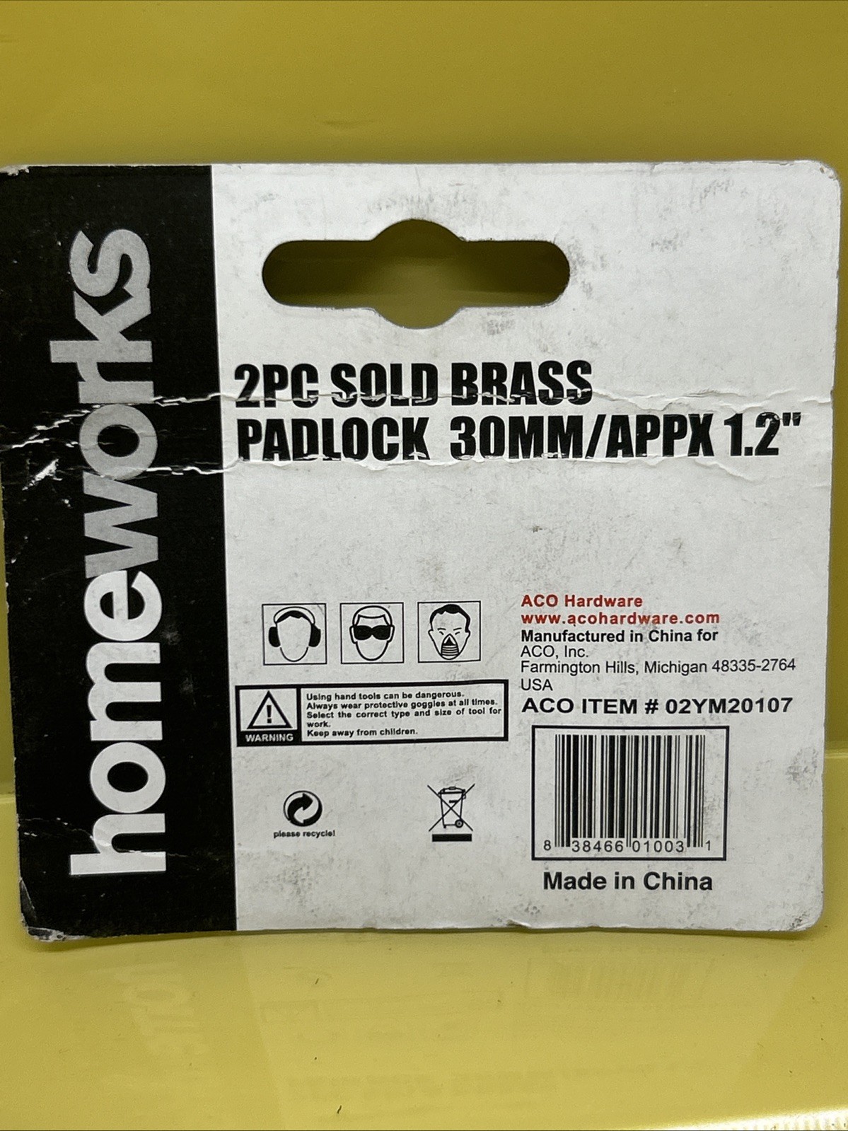 6 Pieces Small Metal Brass Padlock Mini With 3 Lock Keys Size 20-30-30 mm