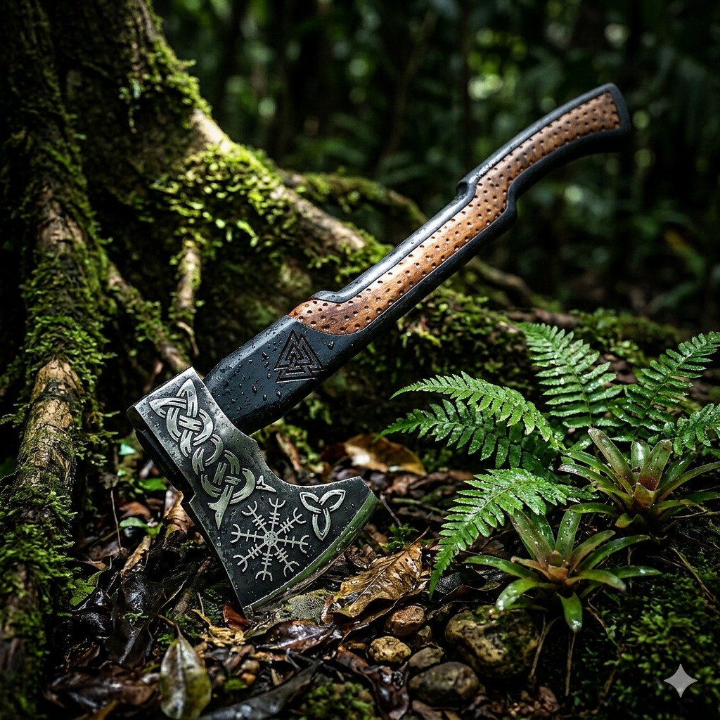 Viking Style Hatchet Handmade Axe Carbon Steel – Custom Outdoor Camping Tool