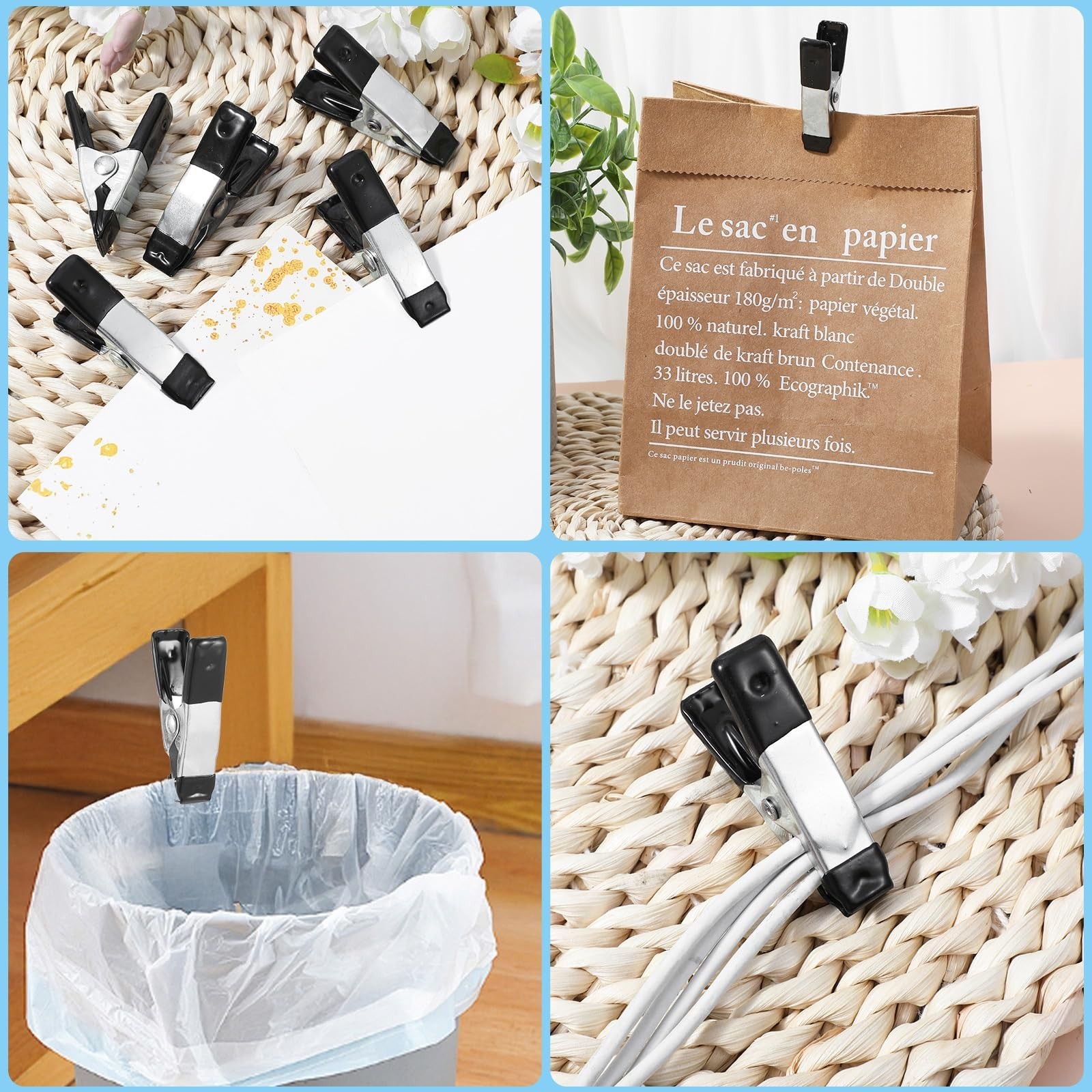 20 Pcs Small Clamps Garden Mini Spring Clamp Heavy Duty for Crafts Backdrop W…