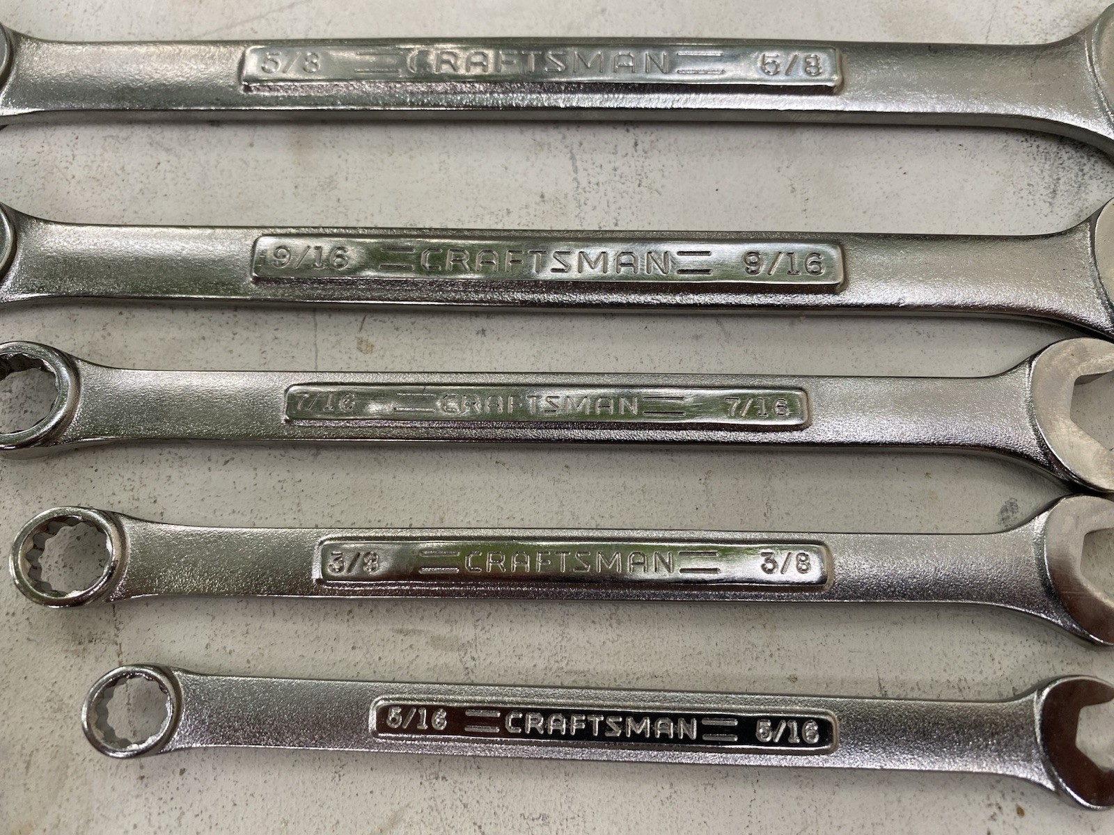 Craftsman Tools USA Lot Of 15 Assorted Wrenches Open Combination Box