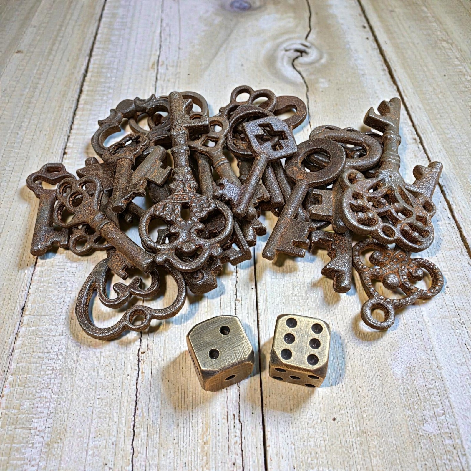 19th-Century Cast Iron Assorted Keys With Antique Finish (Lot of 100)