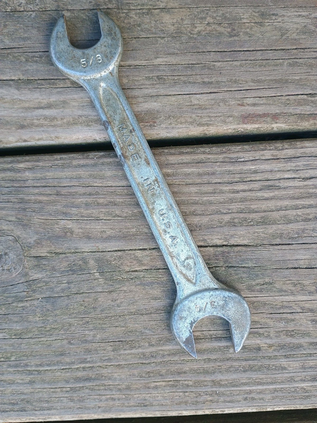 Vintage Indestro 3/4” x 5/8” Open End Wrench Forged Select Steel 0729 USA