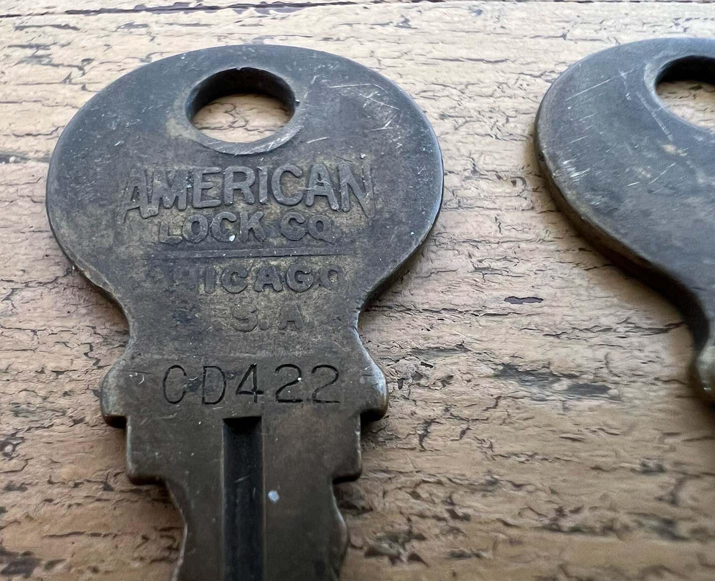 Grip Lumber Keys Cylinder Lock Pair Of 2 Vintage
