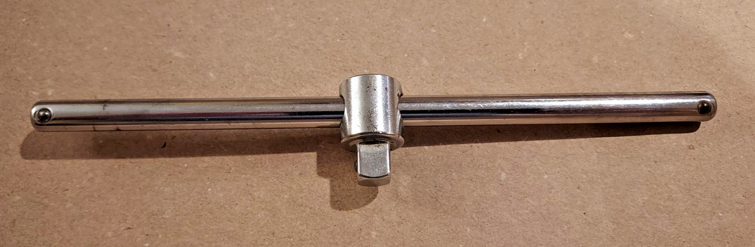 Vintage Indestro 3/8″ Drive Sliding T Handle Breaker Bar 2763 Made in USA
