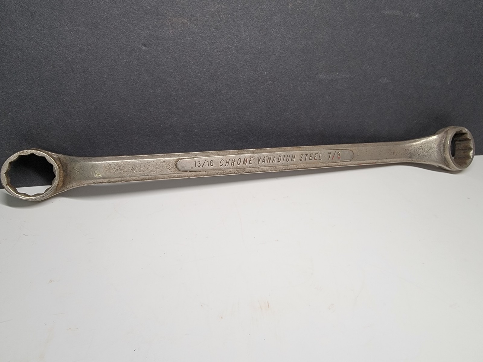 Riverside Wrench 7/8” + 13/16” Box End-Chrome Vanadium Steel-12 Point, Vintage