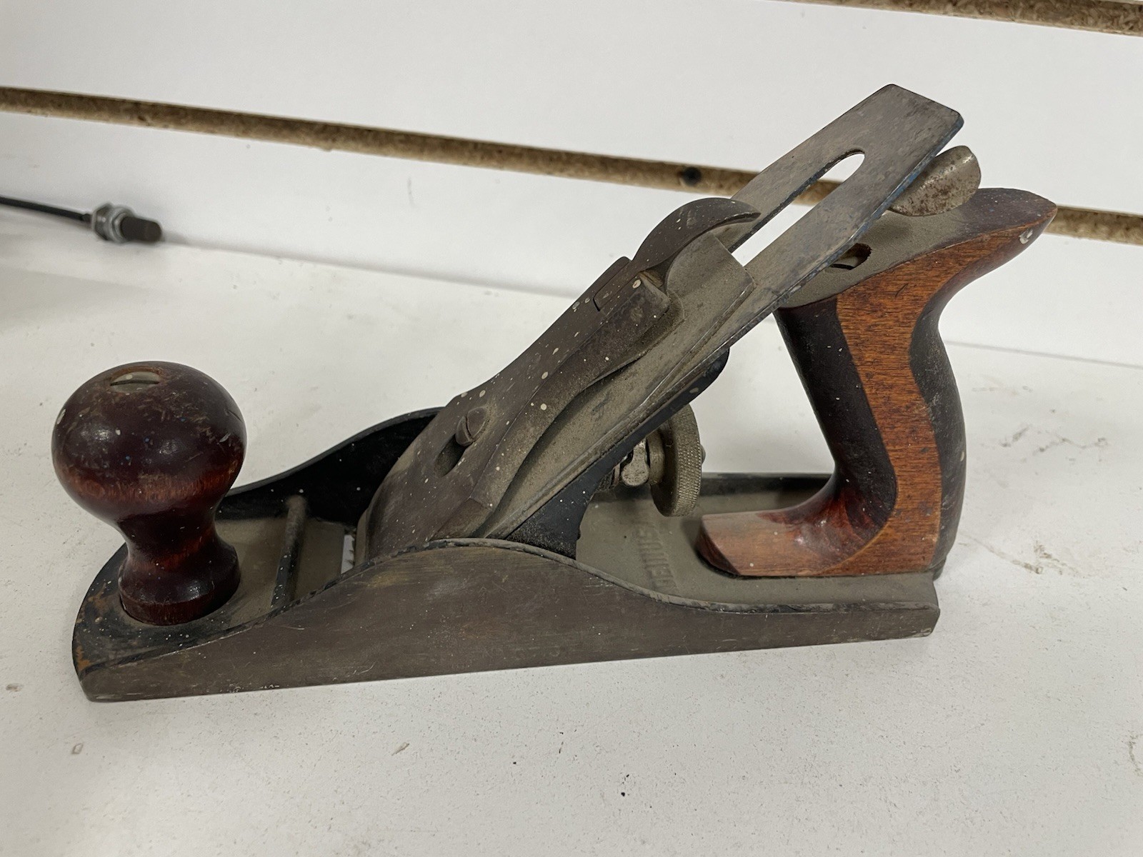 Vintage Fulton Bench Plane USA Made Wood Handles Hand Tool NL
