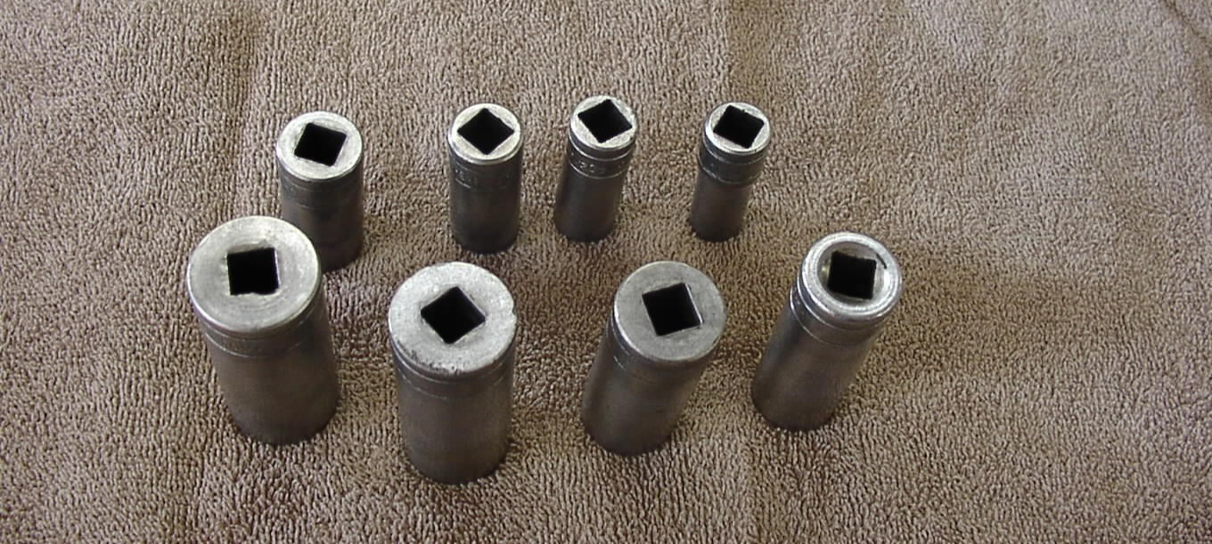 Vntg S-K SAE 10 Pc. 3/8″ Dr. Socket Set,8 Sockets,Ratchet, Extension,& Box,EXC