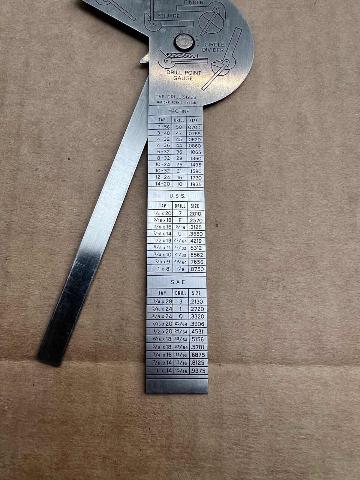 🇺🇸General Hardware Mfg. No. 16 Multi-Use Rule & Gage 64th Metric Scale🇺🇸