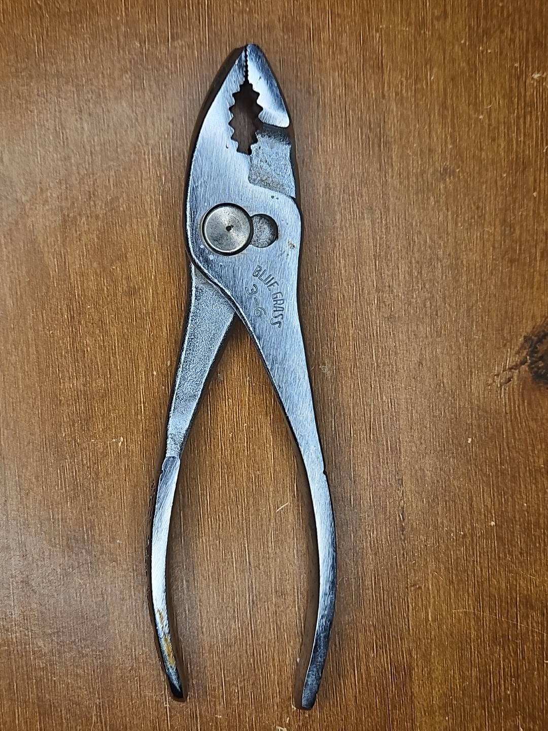 Vintage Blue Grass Tools USA 3-6 Slip Joint Pliers Machinist Mechanic Rare Tool